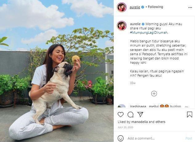 Rumah Aurelie Moeremans. (Instagram/@aurelie)