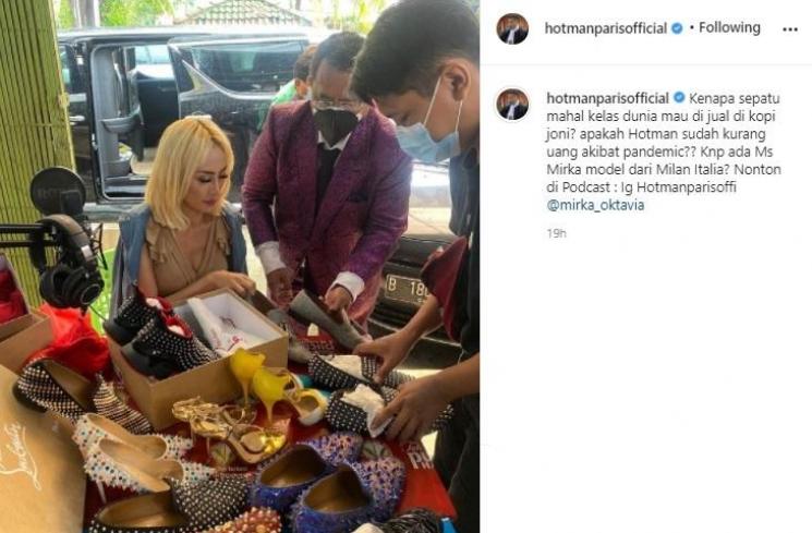 Hotman Paris mau jual sepatu mahal. (Instagram/@hotmanparisofficial)