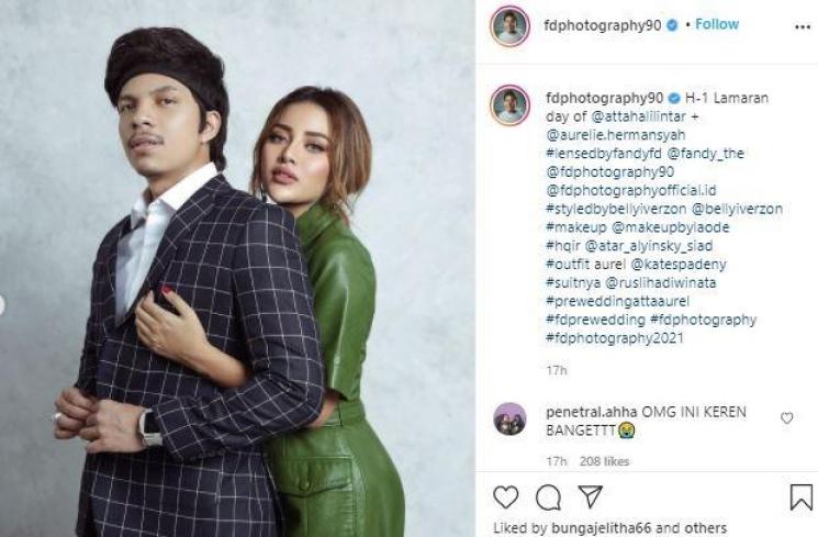Prewedding Aurel Hermansyah dan Atta Halilintar. (Instagram/@fdphotography90)