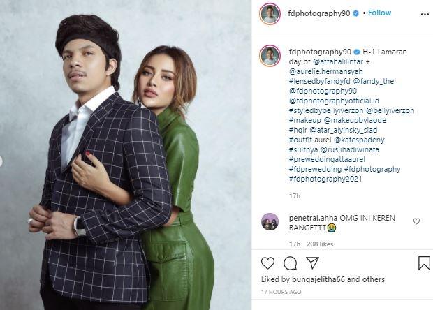 Prewedding Aurel Hermansyah dan Atta Halilintar. (Instagram/@fdphotography90)