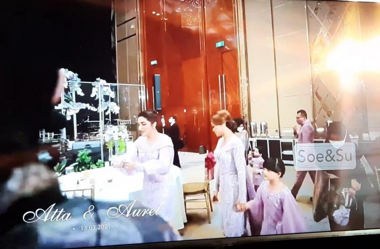 Ashanty bersama Aurel dan Arsy Hermansyah di lokasi acara lamaran. (Matamata.com/Ismail)