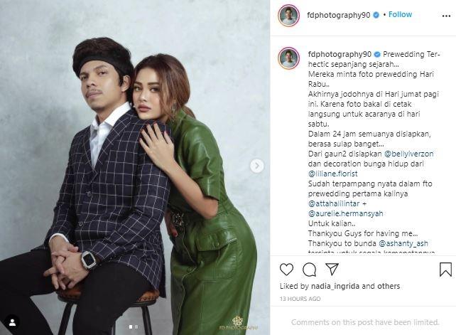 Prewedding Aurel Hermansyah dan Atta Halilintar. (Instagram/@fdphotography90)