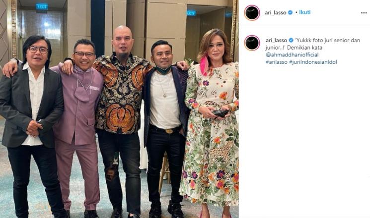 Ari Lasso, Anang, Ahmad Dhani, Judika, dan Maia (Instagram/@ari_lasso)