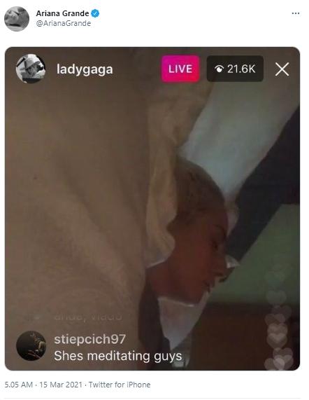 Lady Gaga ketiduran (Twitter.com)