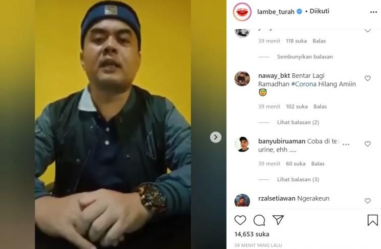 Capture video permintaan maaf kades Cijalingan di akun Instagram.