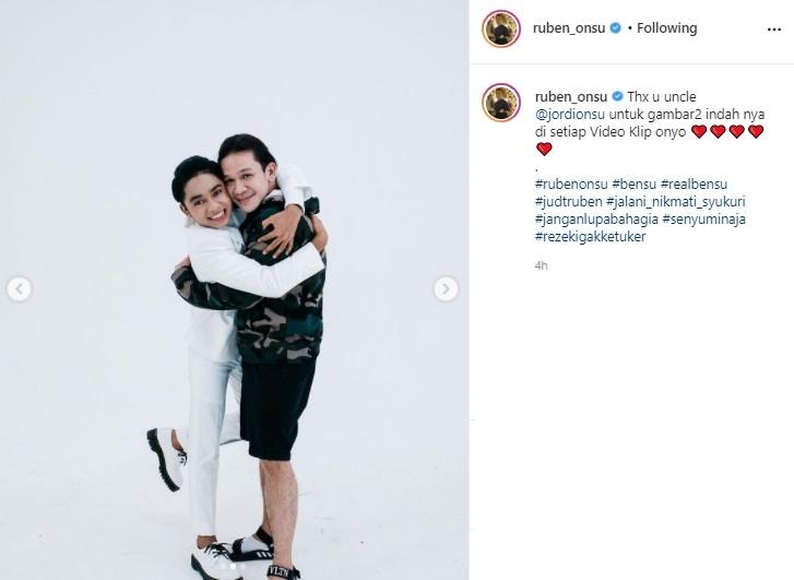 Betrand Peto dan Jordi Onsu. (Instagram/@ruben_onsu)