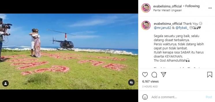 Eva Belisima dilamar kekasih (Instagram.com)