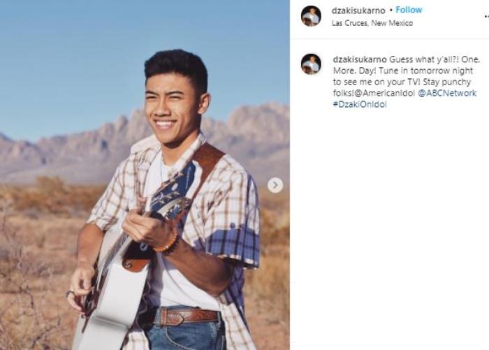 Dzaki Sukarno, finalis American Idol asal Indonesia. (Instagram/@dzakisukarno)