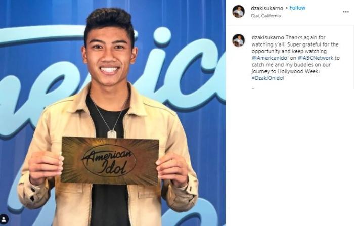 Dzaki Sukarno, finalis American Idol asal Indonesia. (Instagram/@dzakisukarno)