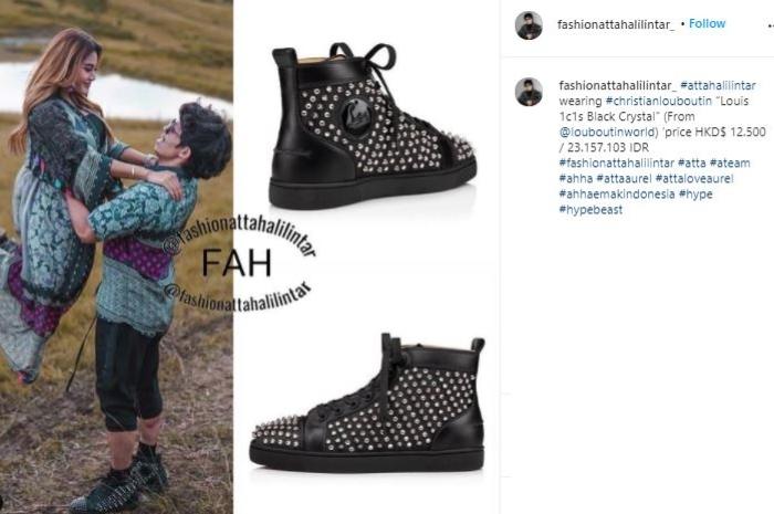 Sepatu Atta Halilintar. (Instagram/@fashionattahalilintar_)