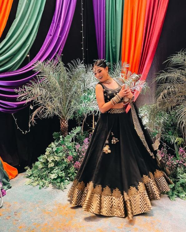 Nindy Ayunda di Henna Night Aurel Hermansyah. (Instagram/nindyparasadyharsono)