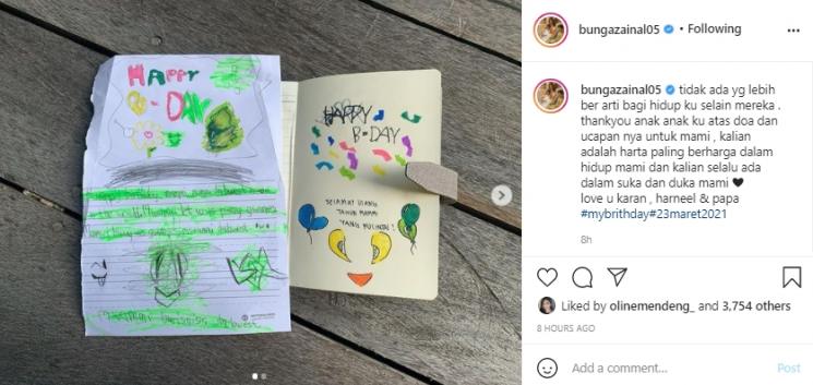 Bunga Zainal dan keluarga (Instagram.com)