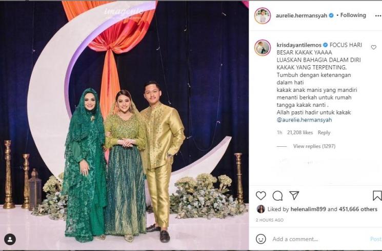 Aurel Hermansyah marah dituding kurang ajar pada Krisdayanti. (Instagram/aurelie.hermansyah)