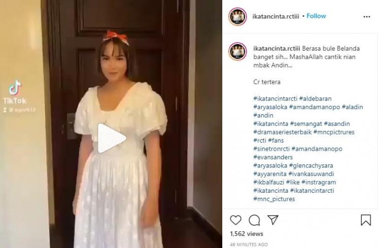 Amanda Manopo tampil dengan rambut baru. (Instagram/ikatancinta.rctiii)