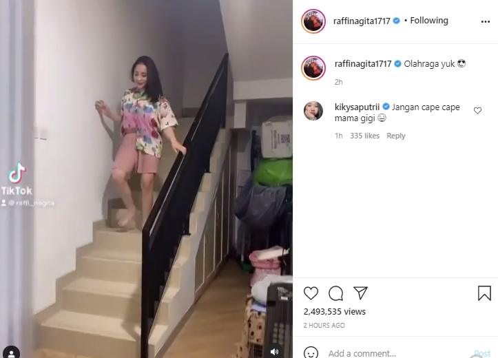 Nagita Slavina joget TikTok (Instagram.com)