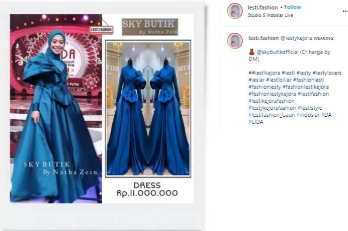 Lesti Kejora di atas panggung Liga Dangdut. (Instagram/@lesti.fashion)