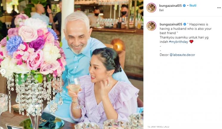 Bunga Zainal dan suami (Instagram/@bungazainal05)