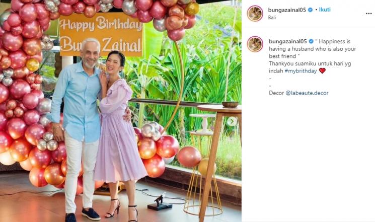 Bunga Zainal dan suami (Instagram/@bungazainal05)