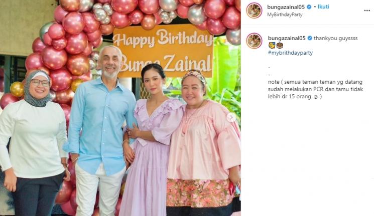 Ultah Bunga Zainal (Instagram/@bungazainal05)
