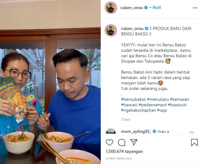 Ruben Onsu dan Sarwendah (Instagram/@ruben_onsu)