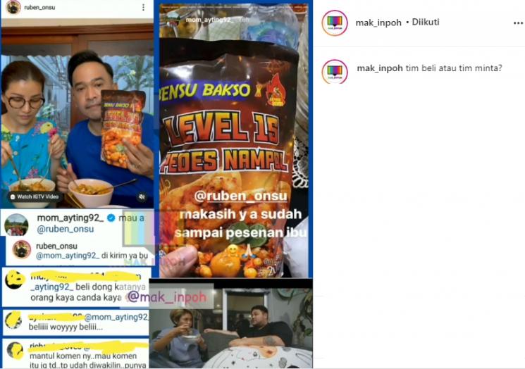 Postingan Ruben Onsu dan Ibu Ayu Ting Ting (Instagram/@ruben_onsu)
