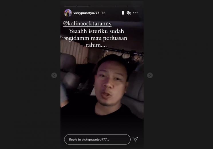 Vicky Prasetyo sebut Kalina hamil. (Instagram/vickyprasetyo777)