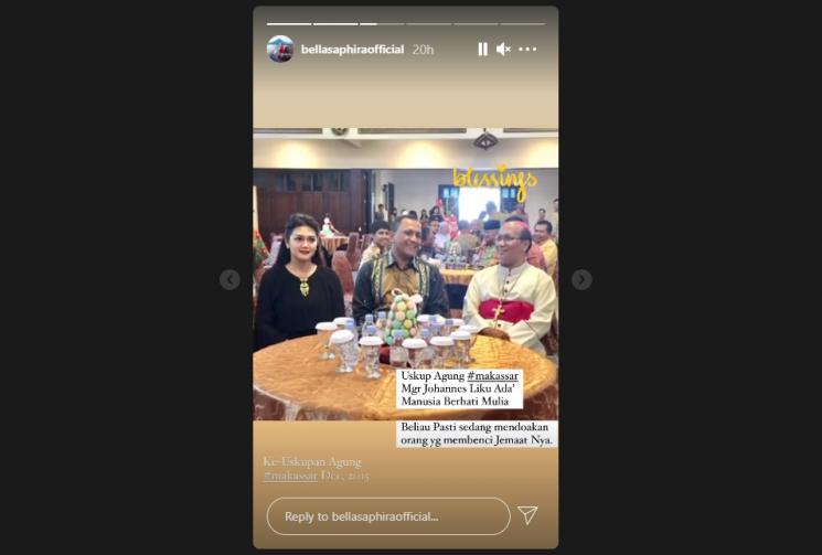 Bella Saphira Kenang Momen di Gereja Katedral Makassar. (Instagram/bellasaphiraofficial)