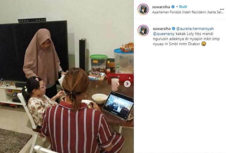 Aurel Hermansyah dan Arsy Hermansyah (Instagram/@suwarsiha)
