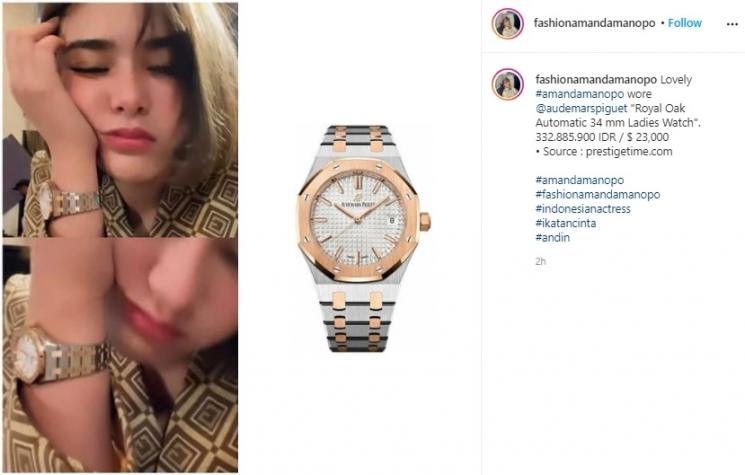 Jam tangan Amanda Manopo. (Instagram)