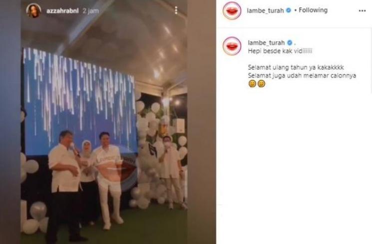 Momen ultah Vidi Aldiano. (Instagram/@lambe_turah)