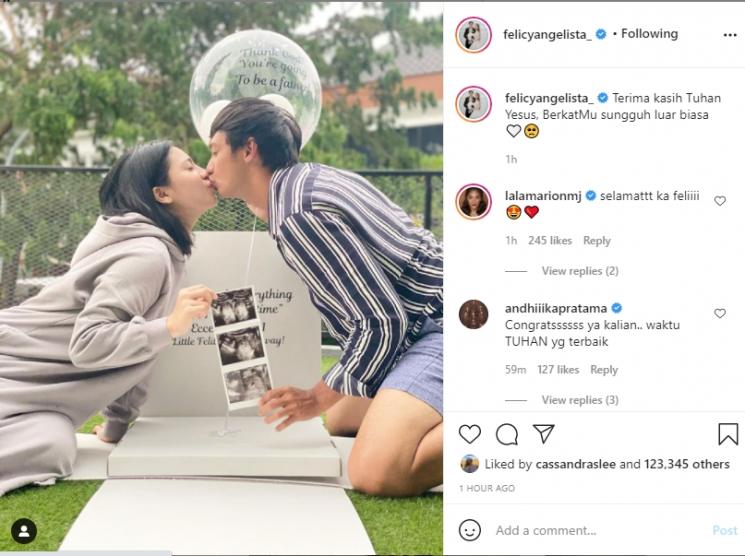 Felicya Angelista diduga hamil. (Instagram/felicyangelista_)