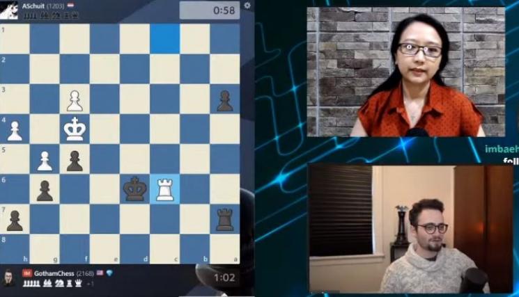 Irene Sukandar vs GothamChess. (Youtube/IreneSukandar)