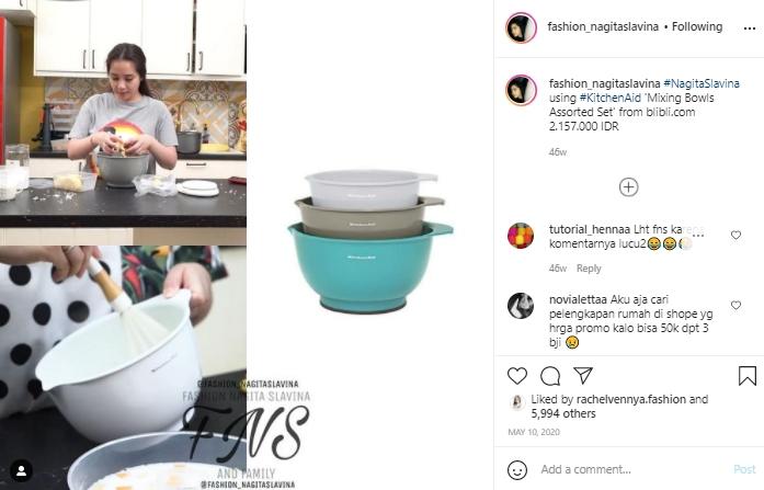 Perlengkapan dapur Nagita Slavina (Instagram.com)