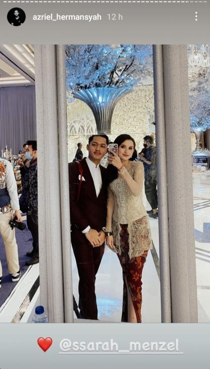 Azriel Hermansyah dan Sarah Menzel (Instagram/@azriel_hermansyah)