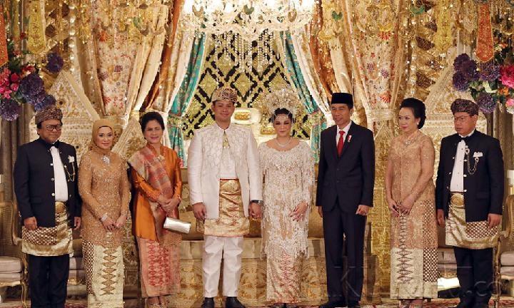 Pernikahan Uti Buncis didatangi Jokowi. (Instagram/melahyarbride)