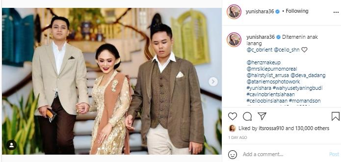 Cavin Siahaan (kiri), putra Yuni Shara (Instagram.com)