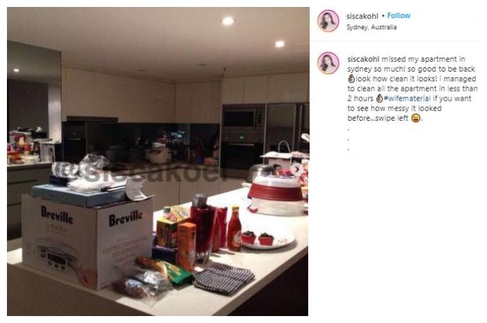 Apartemen Sisca Kohl. (Instagram/@siscakohl)