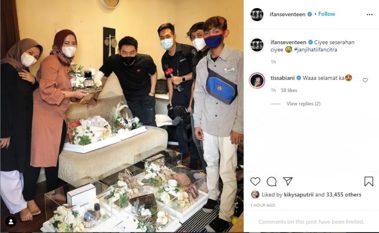 Ifan Seventeen seserahan. (Instagram/ifanseventeen)