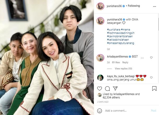 Cavin Siahaan (kanan), putra Yuni Shara (Instagram.com)