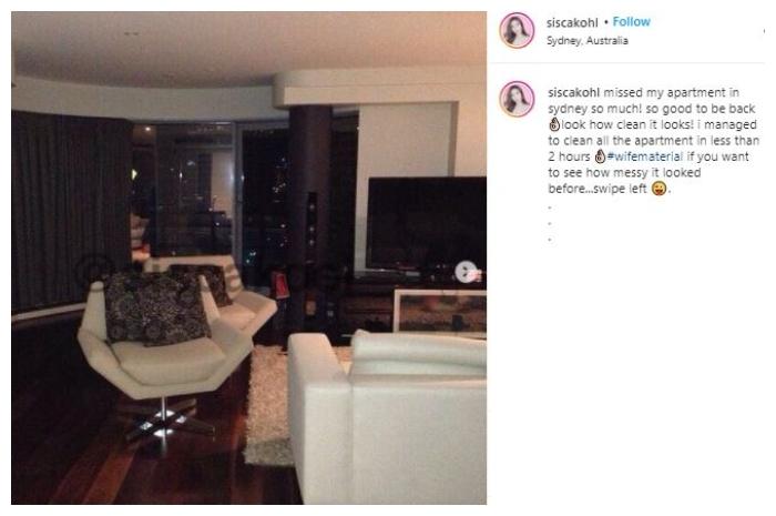 Apartemen Sisca Kohl. (Instagram/@siscakohl)