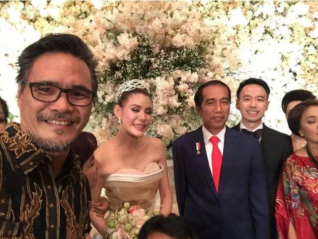Pernikahan Olga Lydia didatangi Jokowi. (Instagram/andreopa)