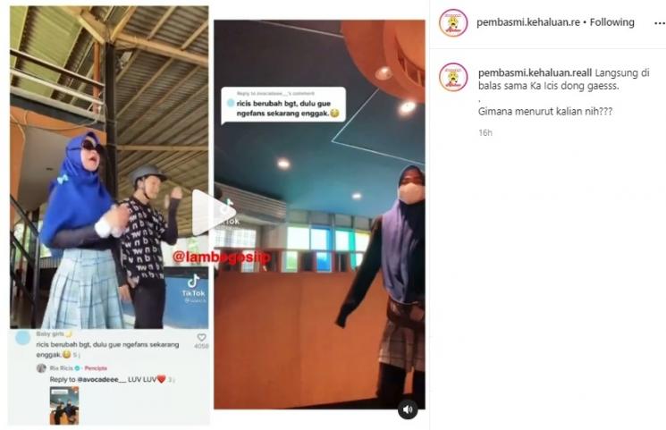 Gaya busana Ria Ricis digunjing. (Instagram)