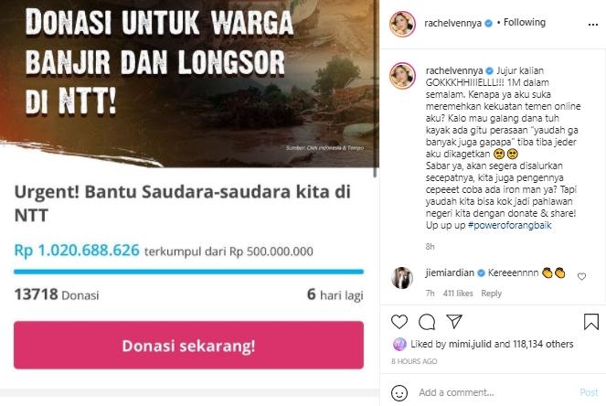 Postingan Rachel Vennya (Instagram.com)