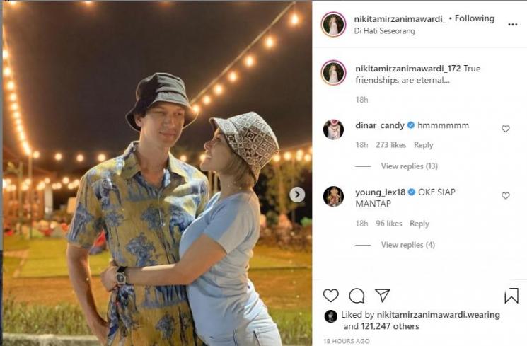 Nikita Mirzani dan Dimas Beck. (Instagram/nikitamirzanimawardi_172)