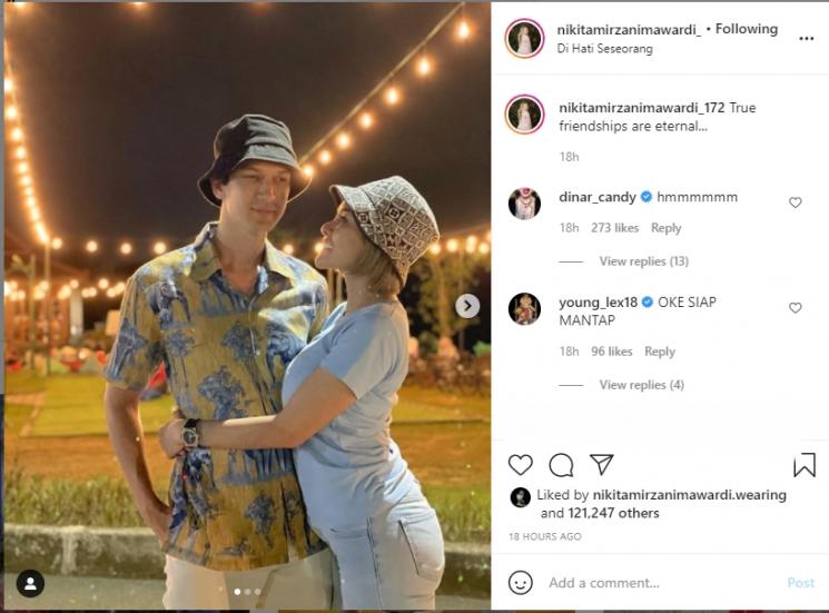 Nikita Mirzani dan Dimas Beck. (Instagram/nikitamirzanimawardi_172)