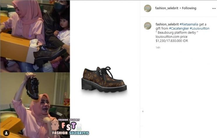Sepatu Mama Rieta. (Instagram/@fashion_selebrit)