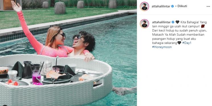 Atta Halilintar dan Aurel Hermansyah (Instagram/@attahalilintar)
