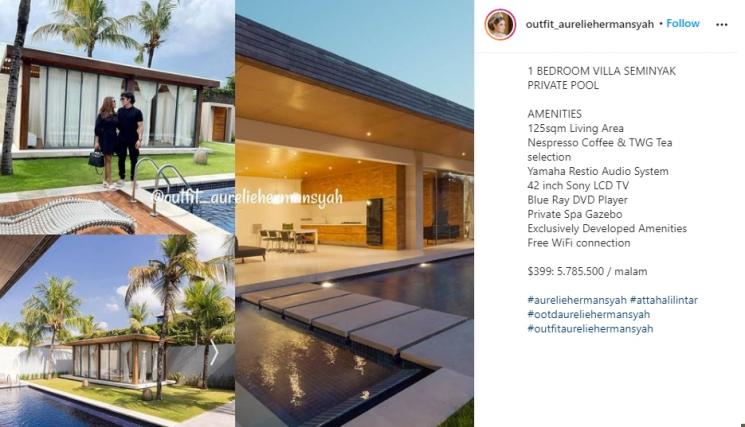 Aurel Hermansyah dan Atta Halilintar (Instagram/@outfit_aureliehermansyah)
