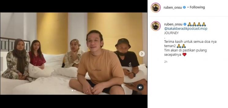 Ruben Onsu sikapi kru Jordi Onsu kecelakaan saat syuting. (Instagram)