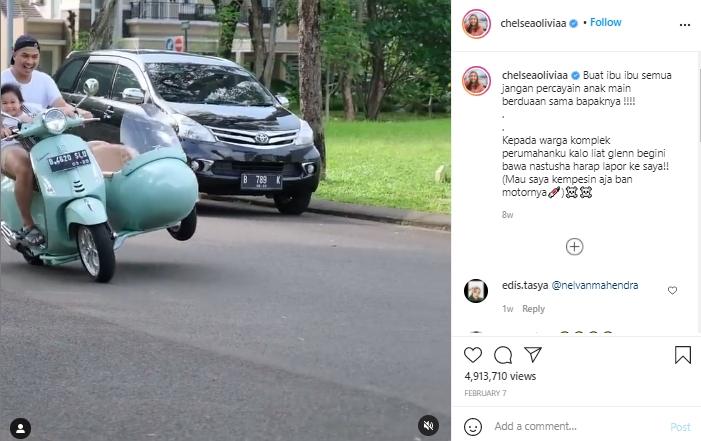 Glenn Alienskie ajak Nastusha motoran (Instagram.com)